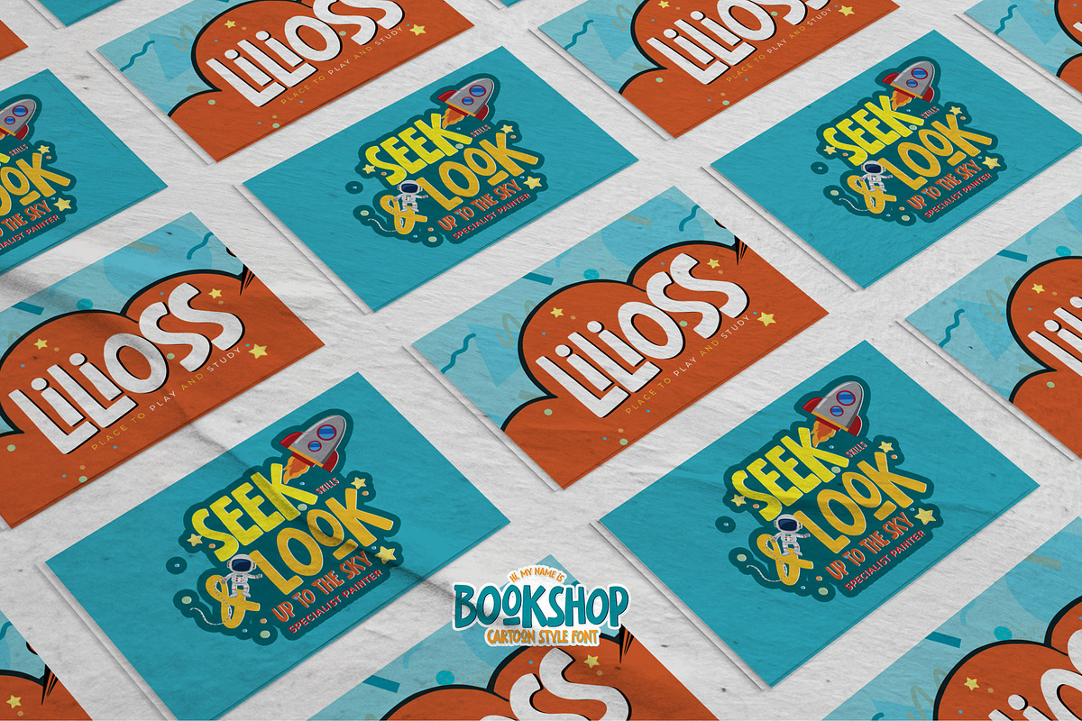 Bookshop - Cartoon Style Font, a Sans Serif Font by Gassstype (Photo 8 of 9)