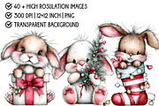 Quirky Christmas Bunny Clipart Bundl, an Illustration by Pixels.Craft (Thumbnail 4 of 6)