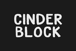 CINDERBLOCK A Heavy Brush Font For