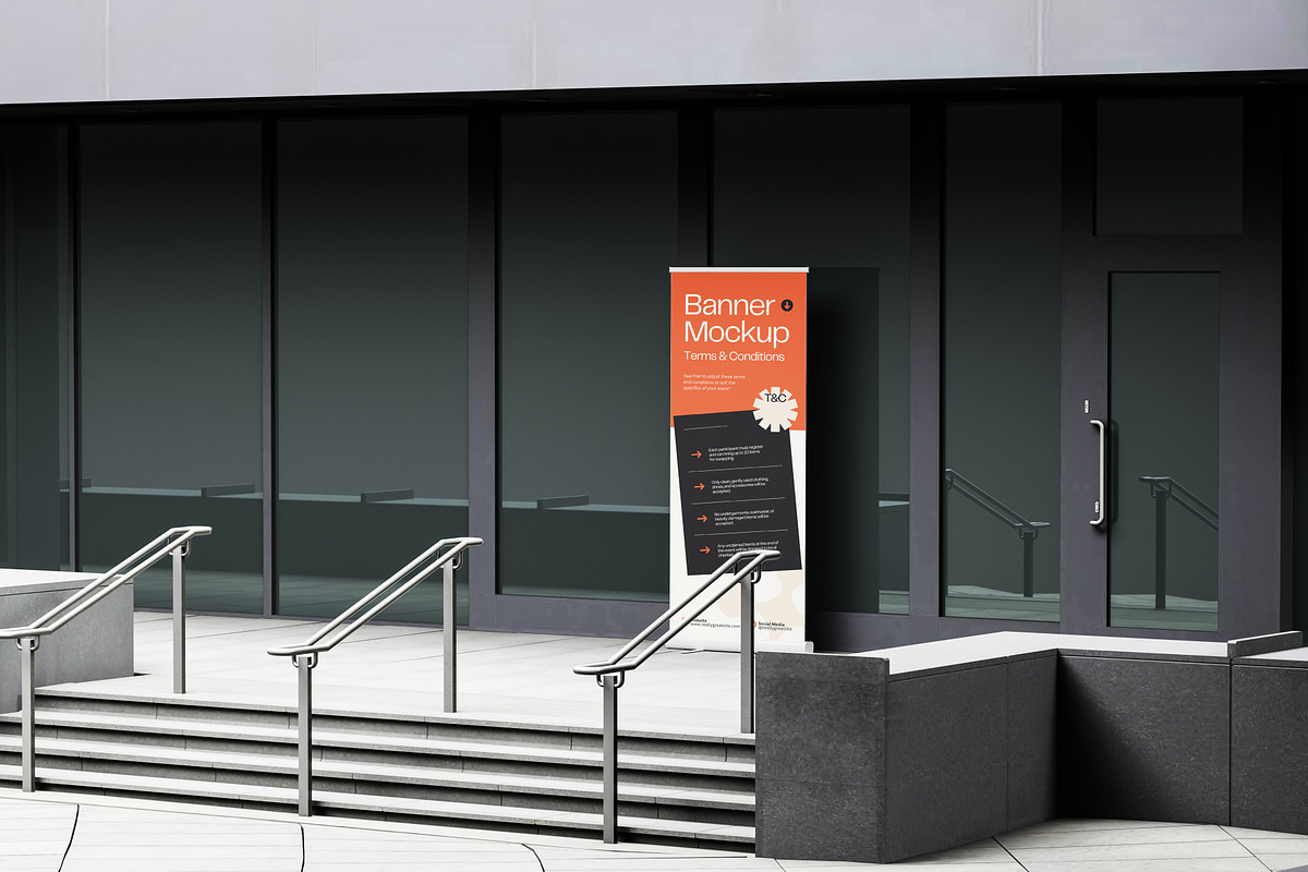 Banner Mockup, an Advertising Mockup by Sosuna Studio (Photo 2 of 5)
