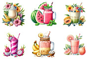 Summer Tropical Smoothie Cup Clipart, a Seasonal Illustration by DreamArtGraphic (Thumbnail 3 of 4)
