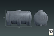 Water Tank - Big Plastic Barrel, an Object 3D Model by 3DCaster (Thumbnail 6 of 6)