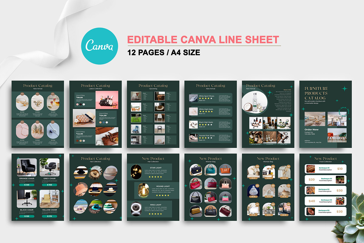 Canva Line Sheet Flyer Template, a Stationery Template by Ultimate Template Shop (Photo 1 of 6)