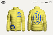 Stand Collar Puffer Jacket Mockup, a Hoody Mockup by Pipello Grafik (Thumbnail 1 of 3)