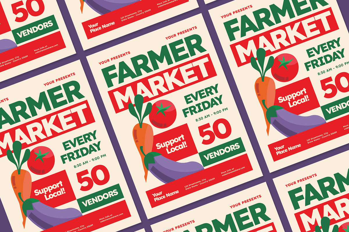 Farmer Market - Flyer, a Brochure Template by Izdihaar_Studio (Photo 2 of 3)