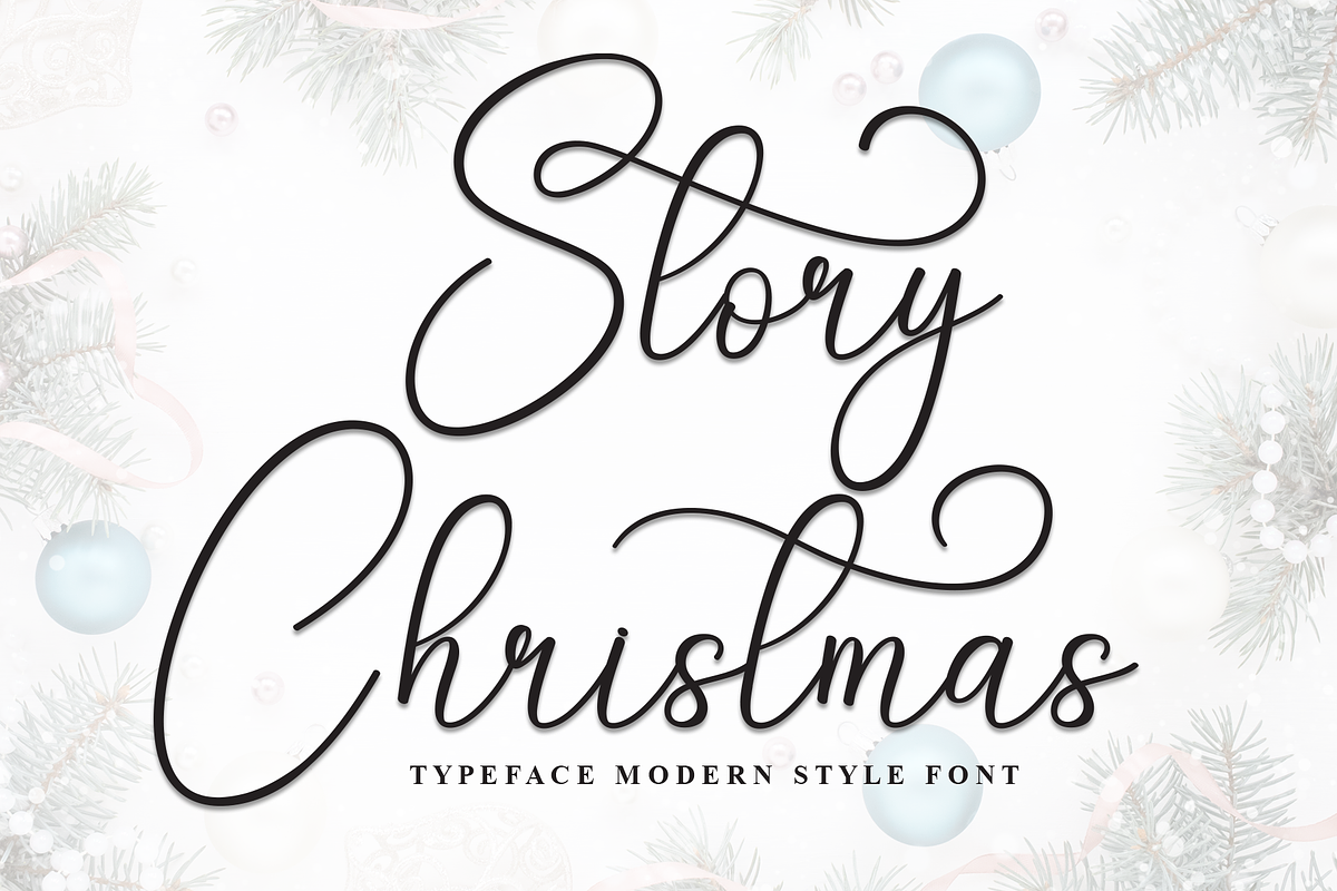 Story Christmas | Script Font, a Handwritten Font by Scratchones (Photo 1 of 9)