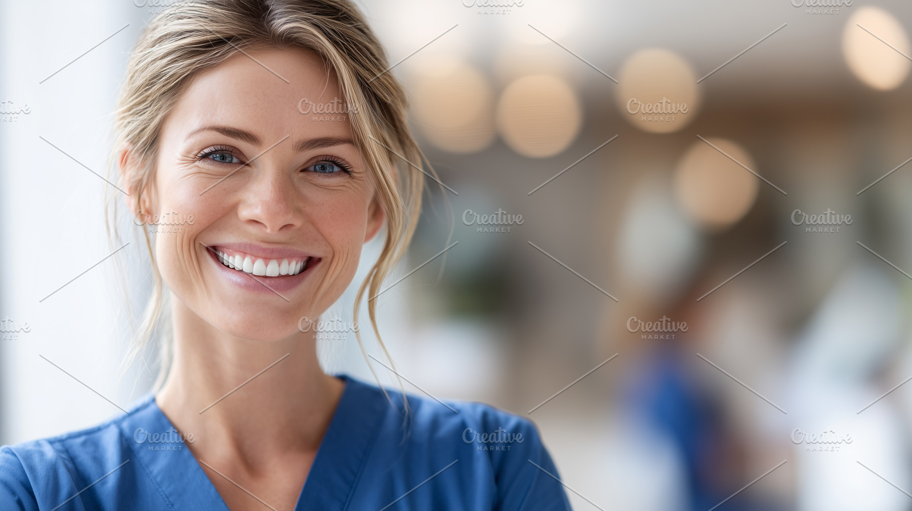 Portrait of smiling woman in medical, a Person Photo by MistyDay