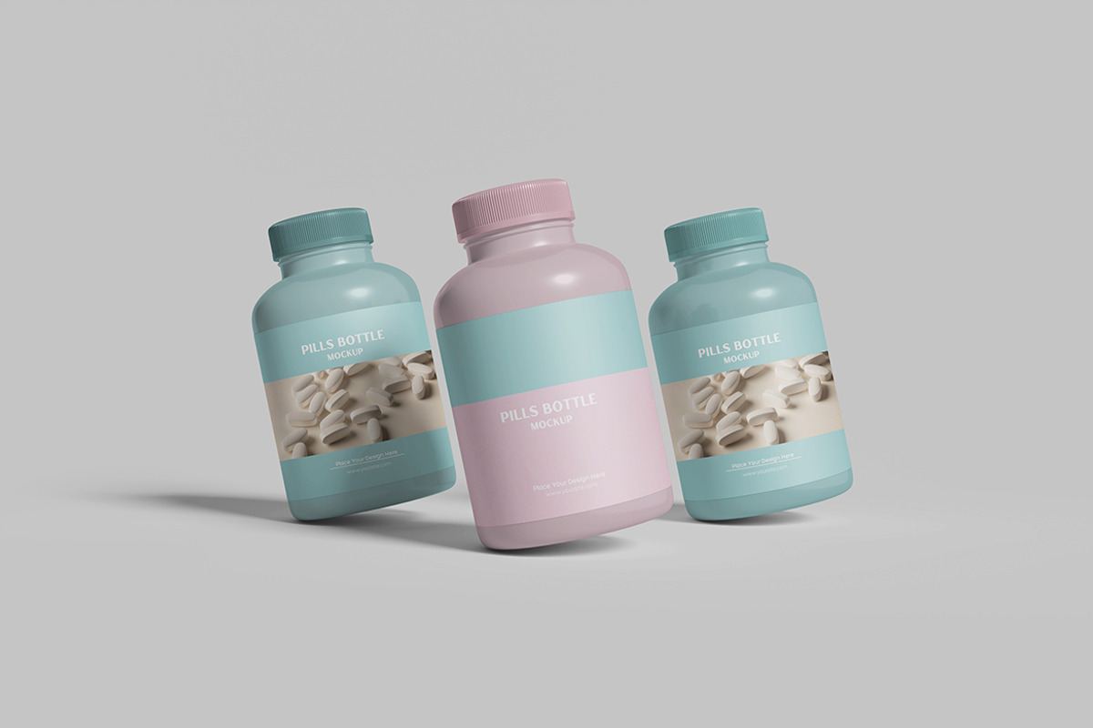 Pills Bottle Mockup, a Packaging Mockup by MrLetters (Photo 3 of 5)