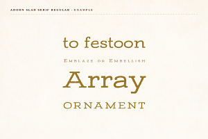 Adorn Slab Serif Bold