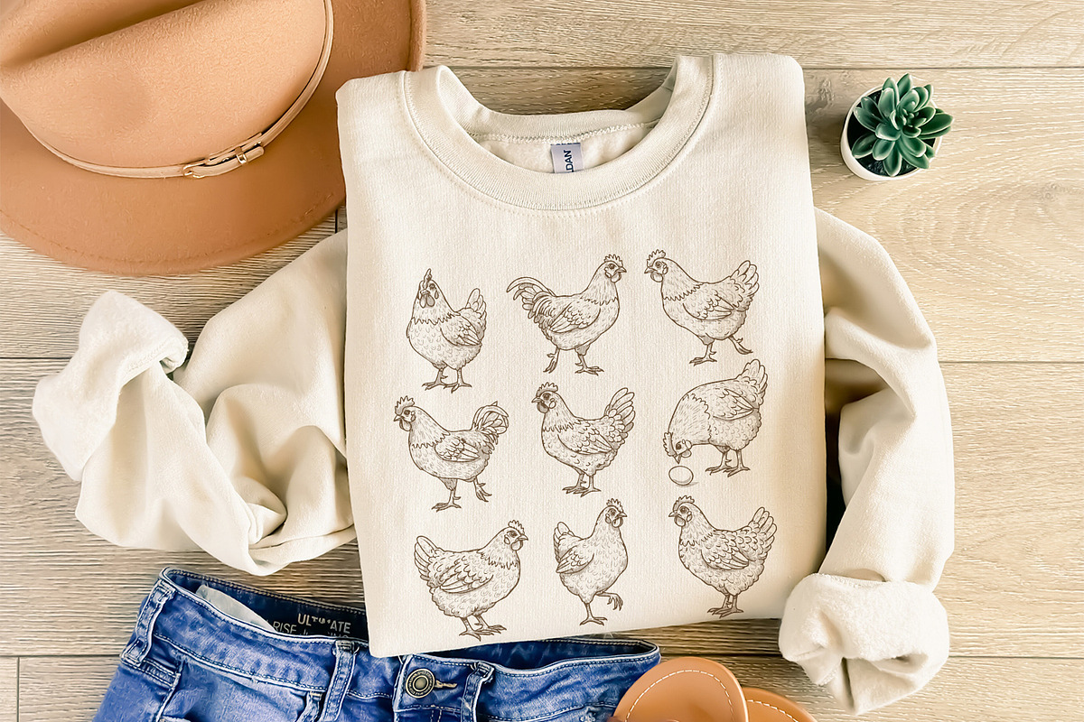 Vintage Chicken Lover PNG, an Illustration by SharpMarketplace (Photo 8 of 9)