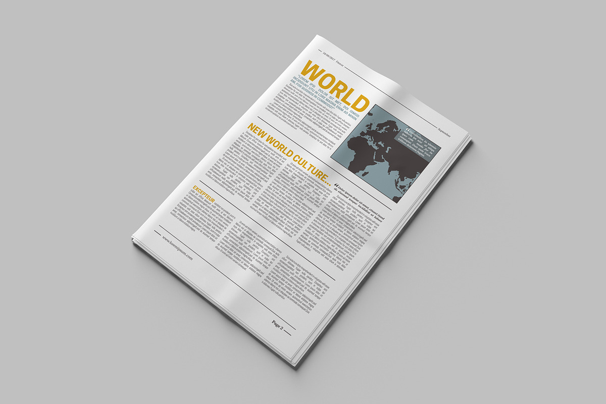 Newspaper Mockups, a Print Template by artimasa (Photo 3 of 6)