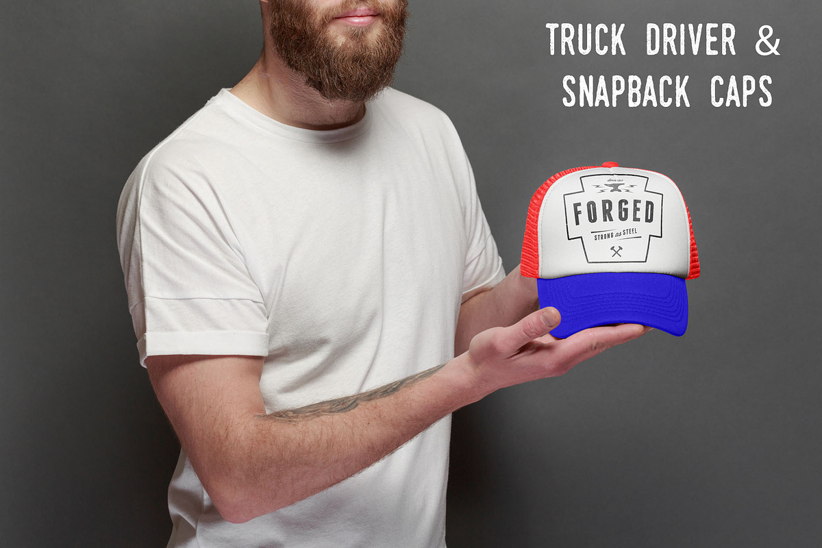 Baseball Hat Mock Up PACK 18, a Hat Mockup by Arfis (Photo 5 of 18)