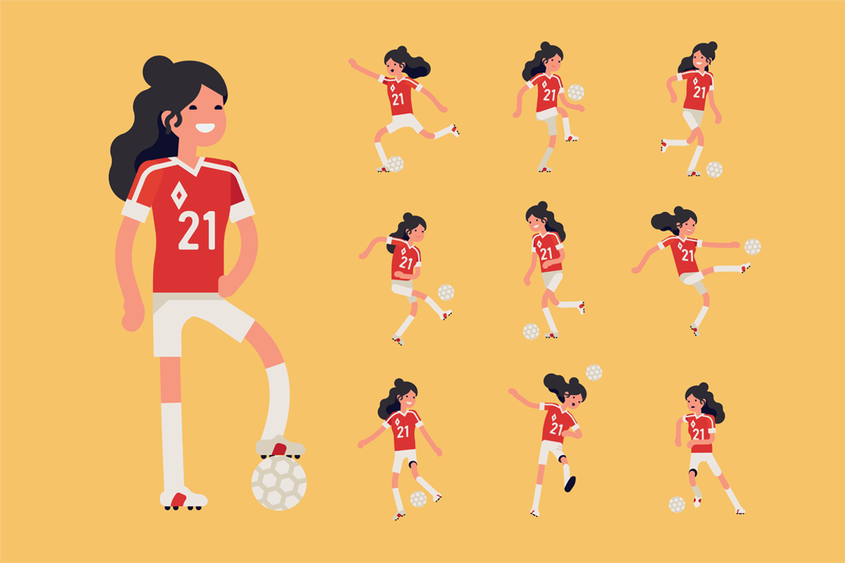 Female soccer player, a Person Illustration by Masha Tace