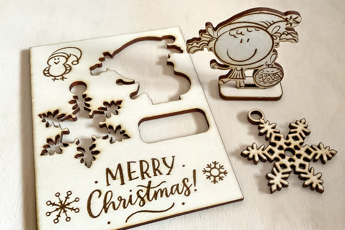 Laser Cut Christmas Cards DIY Craft, an Object Illustration by Bubert Art (Photo 4 of 6)