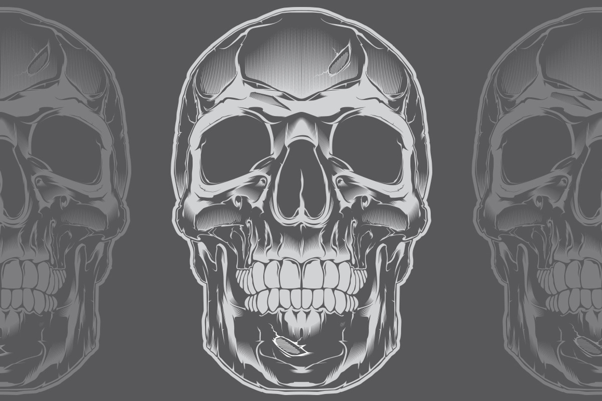 Crazy skull illustration, a Person Illustration by Mister Chek (Photo 3 of 3)