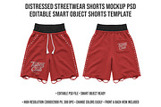 Distressed Streetwear Shorts Mockup, a Bottom Mockup by std.badboy (Thumbnail 1 of 4)