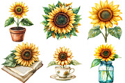 Autumn Sunflowers Clipart, an Illustration by Designworld (Thumbnail 3 of 6)