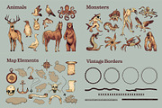 Vintage Map Creator Kit, an Object Graphic by DesignerCandies (Thumbnail 9 of 15)