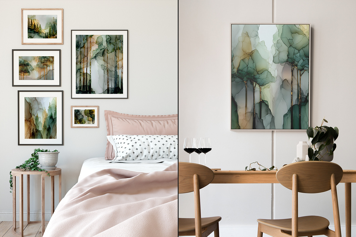 Watercolor Forest Illustration, a Decorative Illustration by Housui Patterns (Photo 4 of 12)