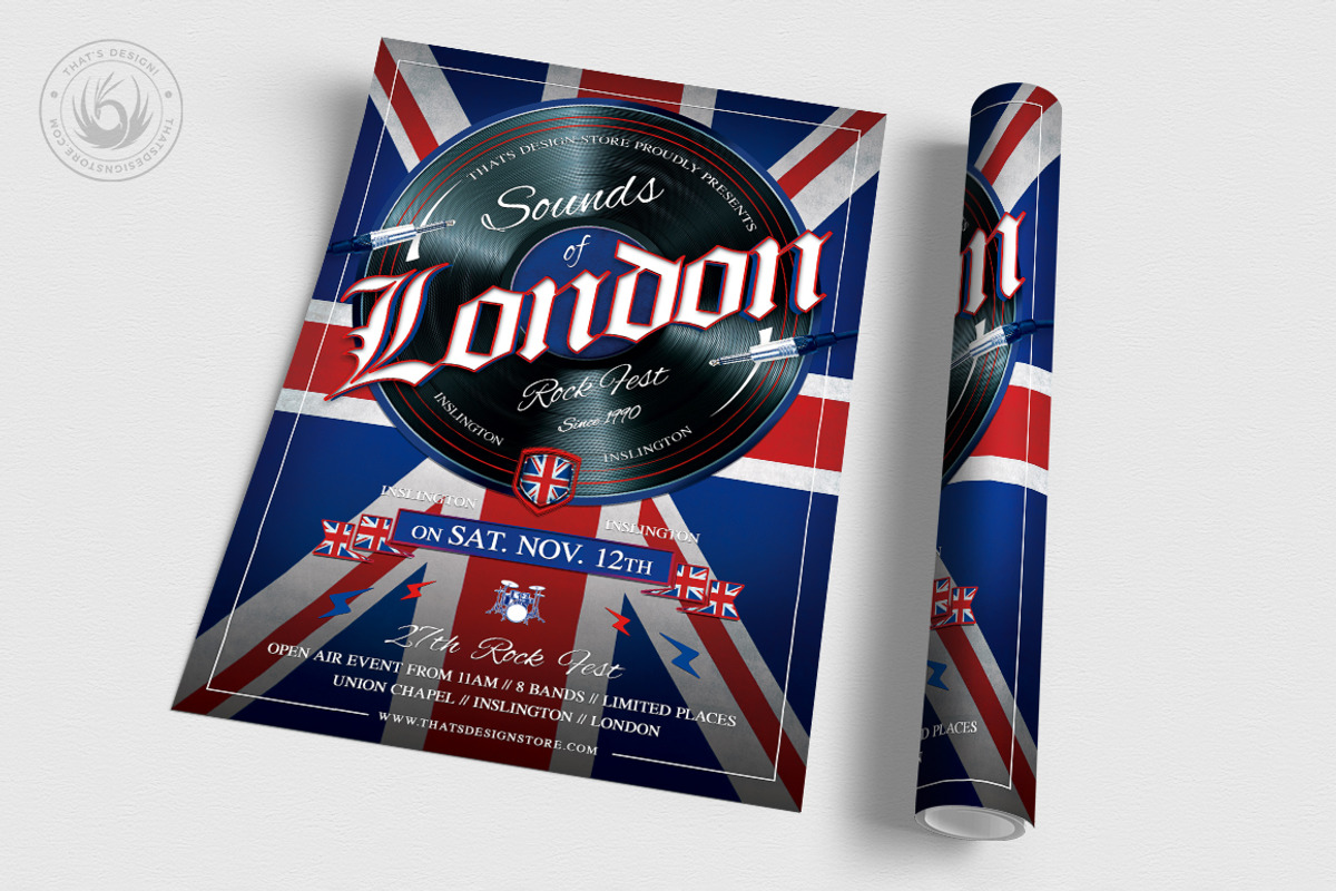 Sounds of London Flyer Template, a Flyer Template by ThatsDesignArt (Photo 3 of 8)