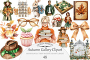Watercolor Autumn Gallery Clipart, an Illustration by Design Market (Thumbnail 1 of 5)