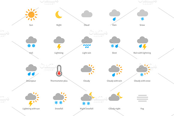 Weather colored icons preview 3