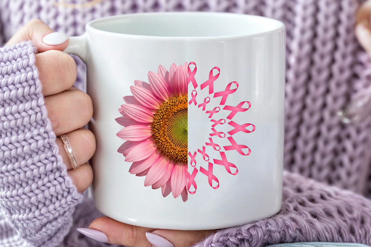 Pink Sunflower and Ribbons PNG, an Illustration by Black Bird Studio (Photo 3 of 4)