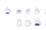 35 Vector Flat Coffee Tools Set, an Object Graphic by adenpinkstore (Thumbnail 11 of 17)