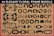 50 Elegant Floral Frame Bundle, an Illustration by BIPLOB EXPERT (Thumbnail 1 of 4)