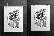 Hanging Poster Frame Mockup, a Print Template by antyalias store (Thumbnail 3 of 4)