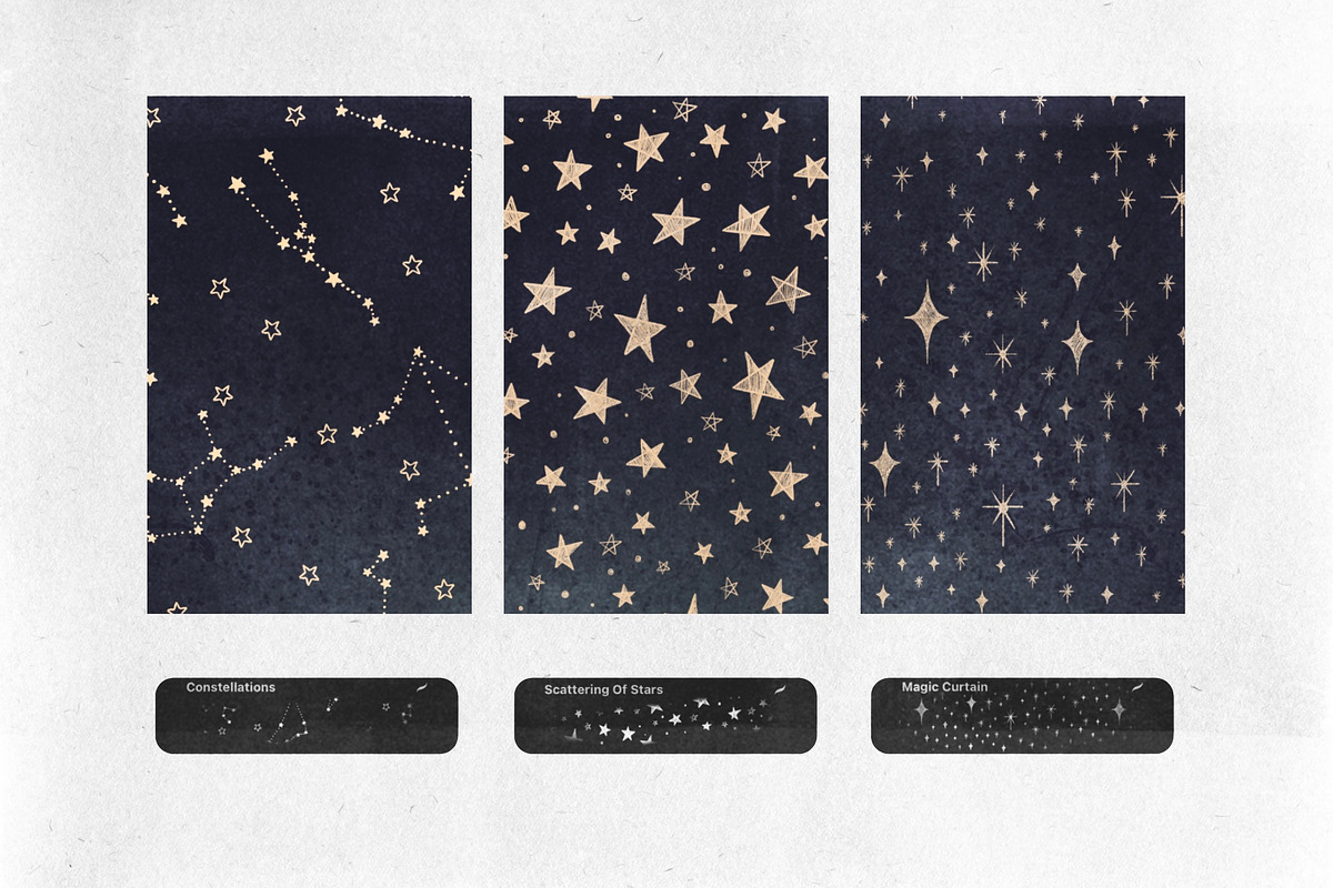 Magic Stars. Brushes for Procreate, a Brush Add-On by Maria Summer (Photo 3 of 10)