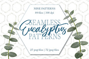 Eucalyptus Seamless Patterns, a Pattern Graphic by Turning Moss (Thumbnail 2 of 14)