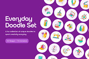 Everyday Doodle Icons Bundle, an Emoji Icon by Creative Stall (Thumbnail 1 of 13)