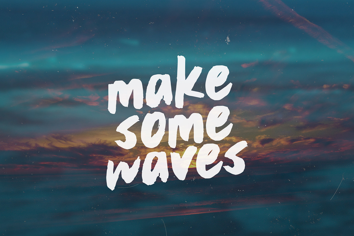 Aqua Tides - Brush Font, a Handwritten Font by Visual Blends (Photo 3 of 6)