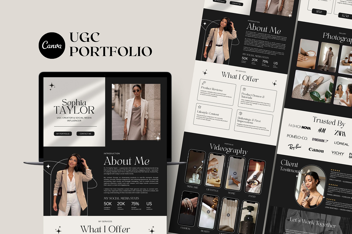 UGC Portfolio Website Template, a Websites & App Template by Business Chic (Photo 1 of 5)