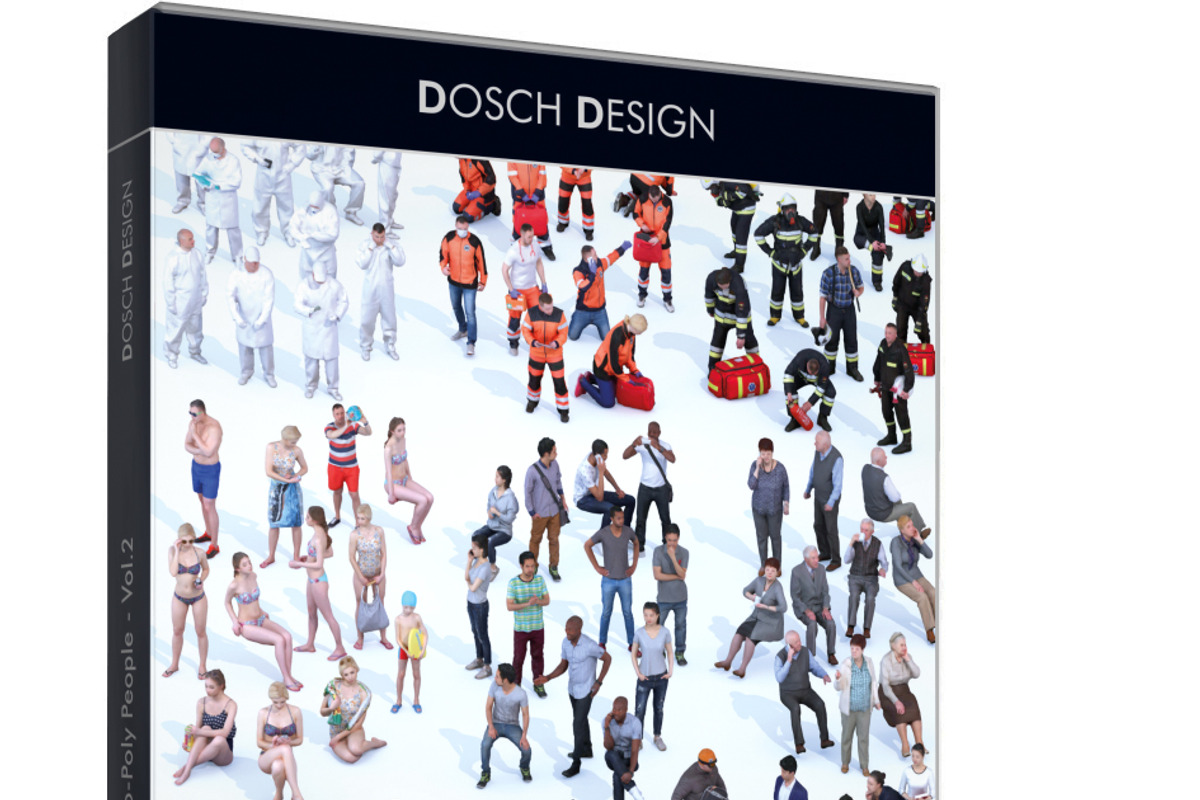 D3D LoPoly People Vol.2-3dsmax, a 3D by Dosch Design (Photo 1 of 3)