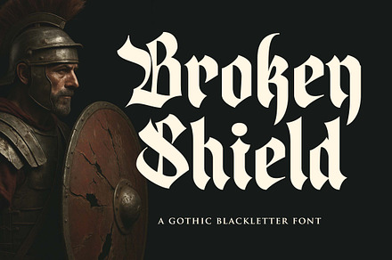 Broken Shield a Gothic Blackletter