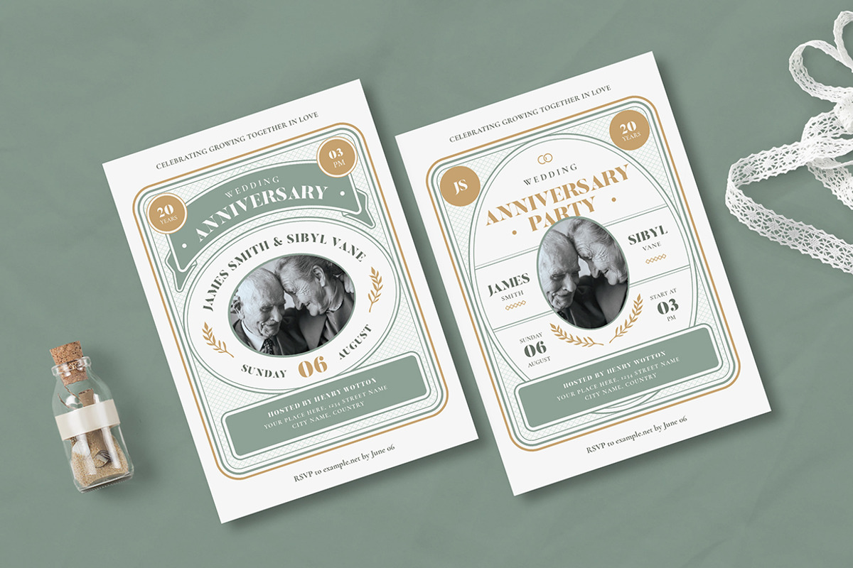 Wedding Anniversary Party Invitation, an Invitation Template by Vynetta (Photo 1 of 3)