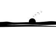 sunset horizon wall art design, an Illustration by Amazin_art (Thumbnail 3 of 31)