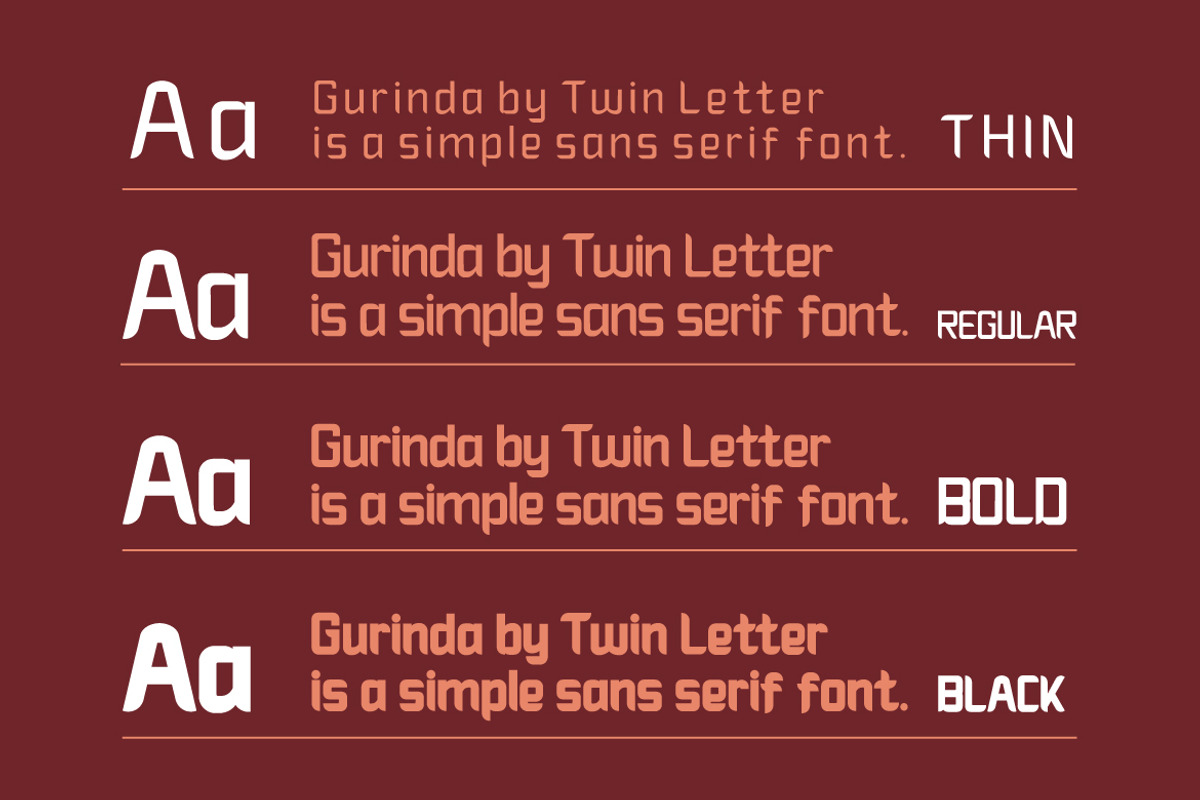 Gurinda, a Sans Serif Font by twinstd (Photo 3 of 11)