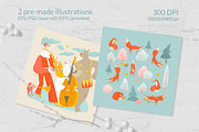 Christmas party in the forest, a Background Graphic by Masha Naidzionysheva (Thumbnail 3 of 7)