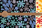 RETRO FLORAL abstract pattern set, a Pattern Graphic by Futurel (Thumbnail 3 of 6)