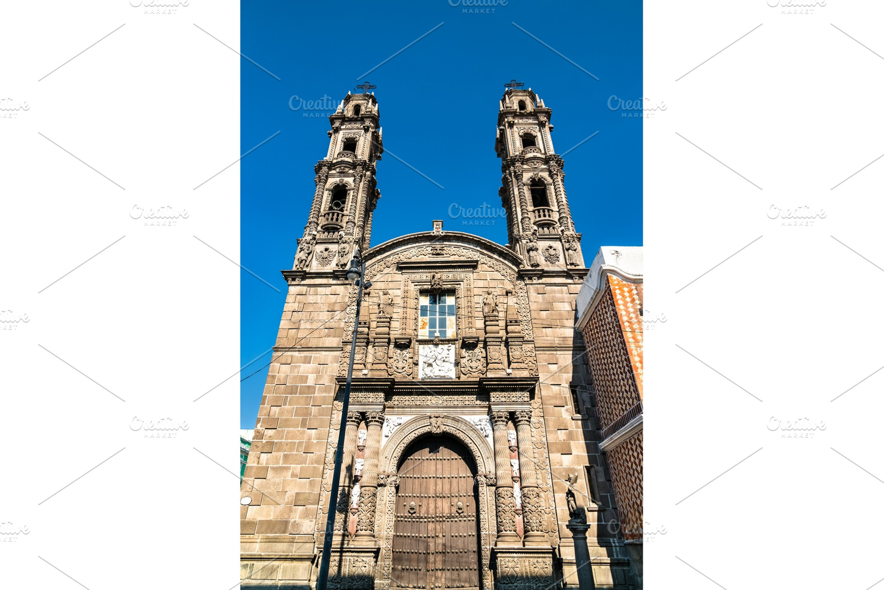 San Cristobal Church in Puebla, an Architecture Photo by Leonid Andronov