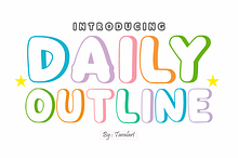 Daily Outline - Cute Outline Font
