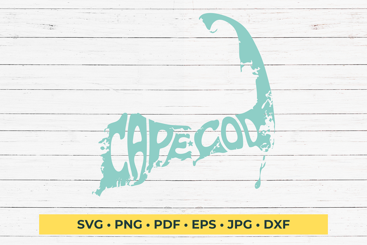 Cape Cod Word Art SVG Cut File, an Object Graphic by DigitalDesignsLaura