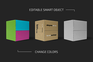 Square Paper Box Mockup Set