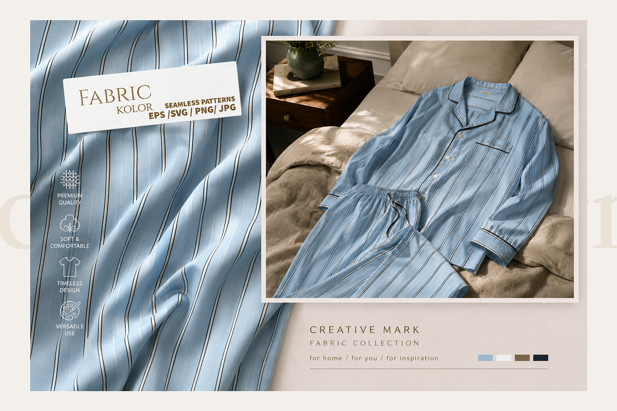 Cottage Stripe & Plaid Patterns, a Pattern Graphic by Casa Mandarina (Photo 12 of 12)