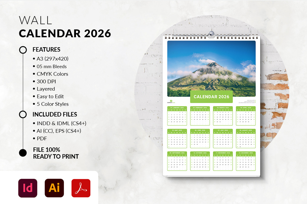 2026 Printable Wall Calendar preview 3