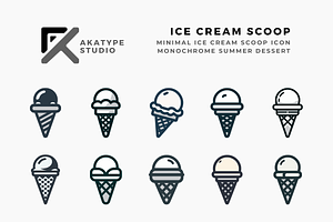 Ice Cream Scoop Icon Vector, an Icon by Akatype Studio