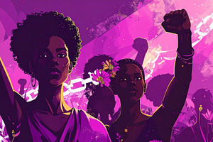 International women day illustrated poster template, a Person Illustration by DanFLCreativo